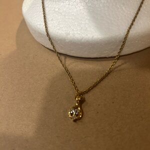 NINA RICCI Gold Tone Pendant Necklace # 5